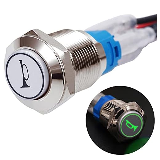 Twidec/16MM Raised Speaker Horn Momentary Push Button Switch 5/8