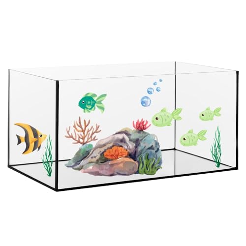 GarPet Aquarium aus Glas - Glasbecken für Süß- und Seewasser - hochwertiges Glas-Aquarium - Premium Fisch-Aquarium - Fisch-Becken 50 x 30 x 30 cm