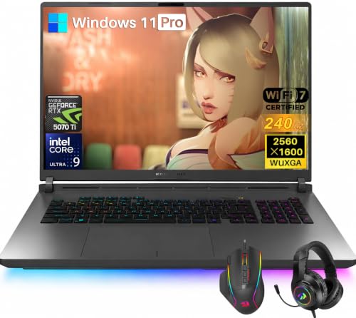Image of ASUS ROG Strix G18 Gaming Laptop, NVIDIA GeForce RTX 5070 Ti Graphics, Intel Core Ultra 9 275HX(24-Core), 64 GB RAM, 4 TB SSD, 2.5K 240Hz 3ms Nebula Display, 4-Zone RGB Backlit KB, Wi-Fi 7, Win 11 Pro