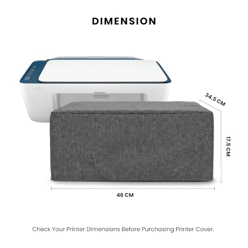 Image of Alifiya Dust Proof Washable Printer Cover for HP Deskjet 2778 / 2623 / 2622 / 2138 / 2335 All-In-One Ink Advantage Wireless Colour Printer - Grey