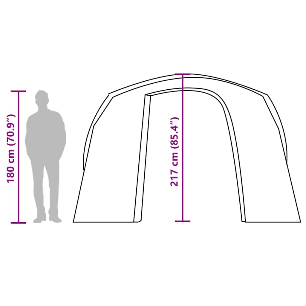 Tenda per auto, verde, impermeabile, in poliestere 185T con rivestimento in poliuretano, 335 x 352 x, leggera tenda da campeggio con borsa per il trasporto, flessibile per esterni, festival