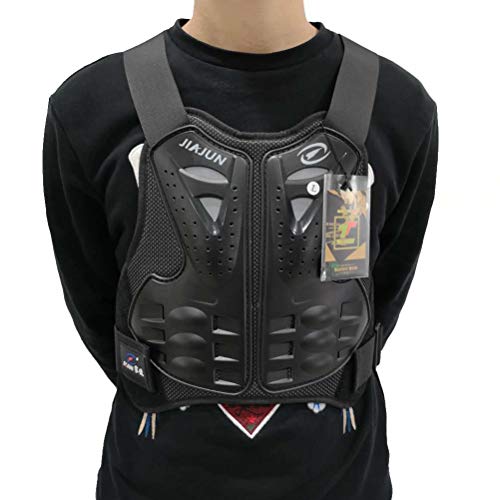 Gilet da moto da uomo, per corsa, ciclismo, equitazione, skateboard, petto, schiena, colonna vertebrale, protezione per motocross, giacca protettiva per bicicletta, anti-caduta, colore nero