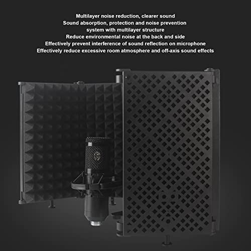 Microphone Isolation Shield, Foldable High Density Mic Shield, Portable Soundproof Cover - Image 2