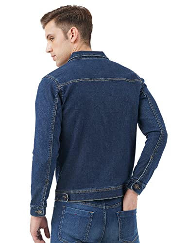 Image of INKD Men's Stretch Denim Jacket (INDIGO - Denim divine, 3XL)