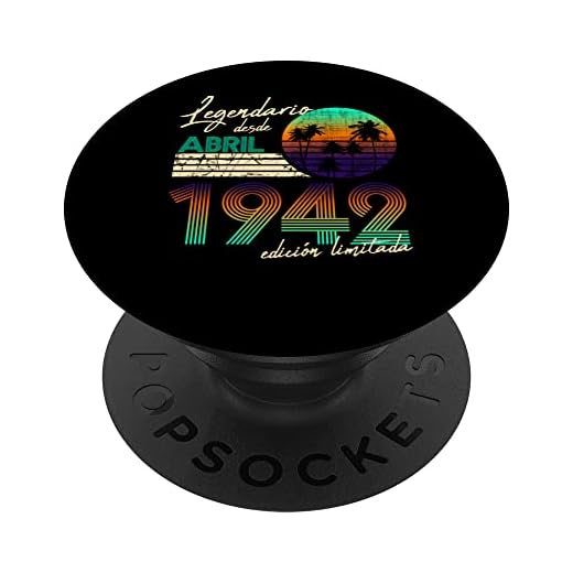 Cumpleaños Hombre Regalos Legendario Desde Abril 1942 PopSockets PopGrip Intercambiable