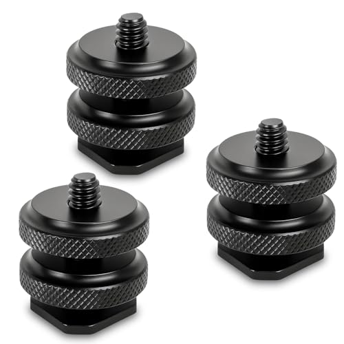 Iruihoo Lot de 3 adaptateurs de sabot de flash pour appareil photo 1/4