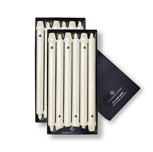 Image of Colonial Candle Ivory Unscented 12 Inch Classic Candles