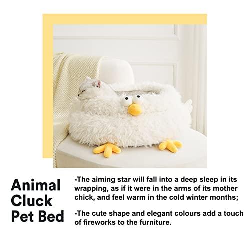 Almofada De Cama Para Cães E Gatos, Cama Para Cães E Gatos Em Forma De Pintinho Macia E Macia Com Fu