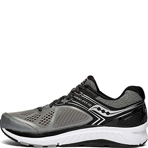 Saucony Men's Echelon 7 Running Shoe, Grey | Black, 13 X-Wide