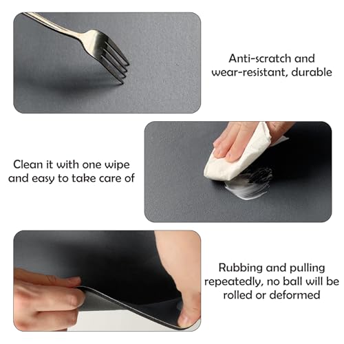 Haustier Futternapf Unterlage 30x50cm Kieselgur Saugfähige Hundematte rutschfeste Hundefuttermatte Langlebige Langsame Fresser Matte für Futter und Wassernäpfe Dunkelgrau