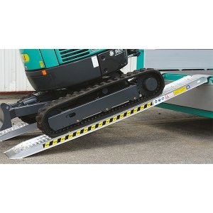 Rampa Di Carico In Alluminio 2,5 Metri - Portata 480 Kg - Antiscivolo - Per Moto, Carichi, Camper - Fissa