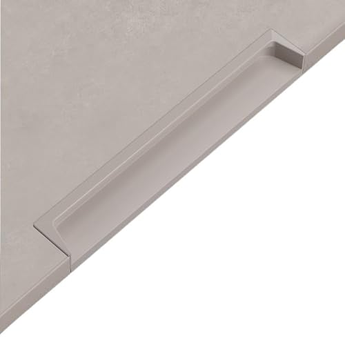 Hgasopld Light Grey 200Mm Finger Edge Pull, Concealed Hidden Slotted Cabinet Handles Drawer Pulls Multicolor(Light Grey 200Mm)