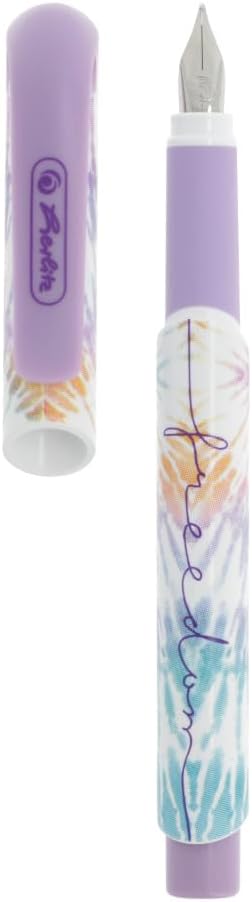 herlitz New Batik Freedom Fountain Pen Universal for Right and Left Handed Users, Pack of 1