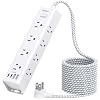 Power Strip Surge Protector with 12 AC Outlets 4 USB, 5FT Extension Cord