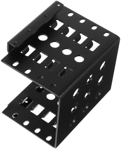 NOLITOY 5 Inch to 3.5 Inch Hard Drive Bracket Black SSD Mounting Tray Internal Hard Disk Cage for Desktop PC