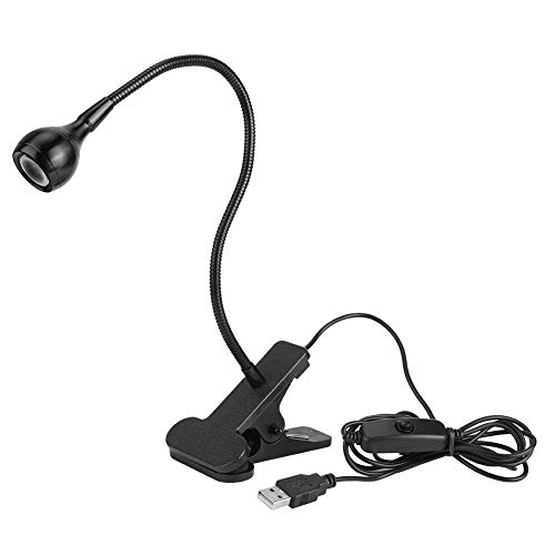JJ. Accessory Abrazadera LED luz USB flexible abrazadera clip en LED escritorio luz noche lámpara para habitación escritorio lectura estudio Cover