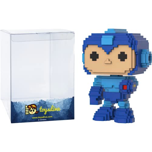 Mega Man (Gamestop Exc): Pop! 8-Bit Vinyl Figurine Bundle With 1 Compatible 'Toysdiva' Graphic Protector (013 - 22857 - B)