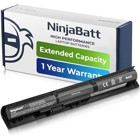 NinjaBatt Battery for HP 756743-001 V104 vi04 756744-001 Envy 14 15 17 Series Probook 450 g2 g3 756478-851 756478-422 756478-421 756478-422 - High Performance [4 Cells/2200mAh] Cover
