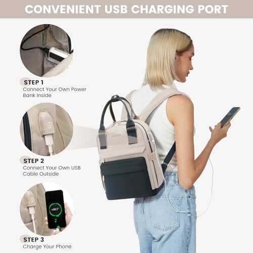 Image of LOVEVOOK Mini Backpack for Women Stylish Waterproof Backpack Purse with USB Port, Cute Daypack for College Travel Party