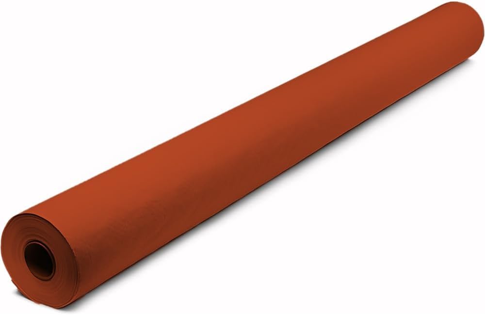 Tezraftaar® Paper Banquet Roll 25m x 1.14m Orange Disposable Banqueting Roll Table Cover Clothes for Christmas Catering Supply Wedding Birthday