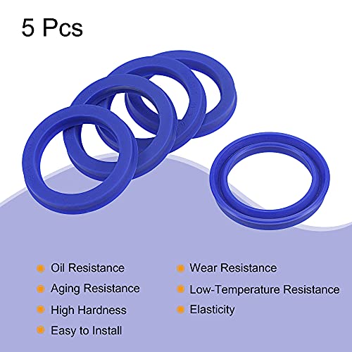 Meccanixity Uhs Radial Shaft Seal 31.5Mm Id X 41.5Mm Od X 6Mm Width Pu Oil Seal, Blue Pack Of 5 #TOP3