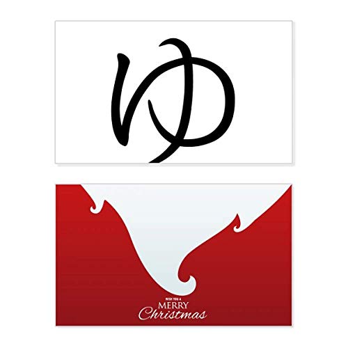 Carte de Noël Hiragana japonaise YU en papier d'art pour voeux