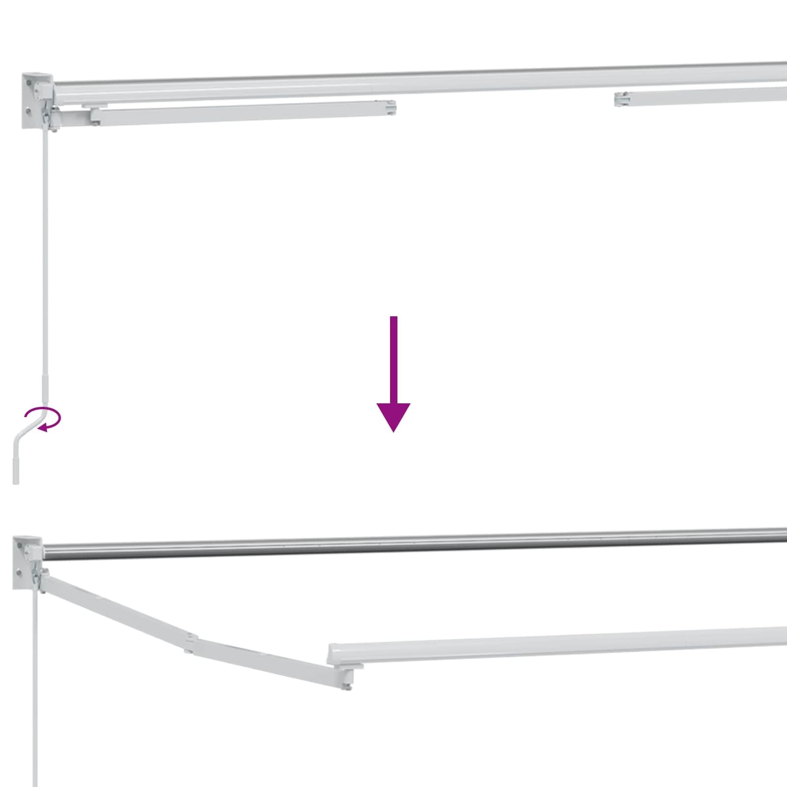 Aluminiowa rama, wysuwana, ręczna rama, 3 x 2 m, na taras i ogród, odporna na korozję, nowoczesny design, łatwy montaż