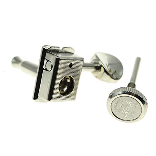 Kaish 6 Inline Guitar Vintage Style Locking Tuners Guitar Tuning Keys Guitar Lock Machine Heads For Strat Tele Nickel #TOP4