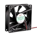 uxcell 80mm x 80mm x 25mm 12V DC Cooling Fan Long Life Sleeve Bearing Computer Case Fan