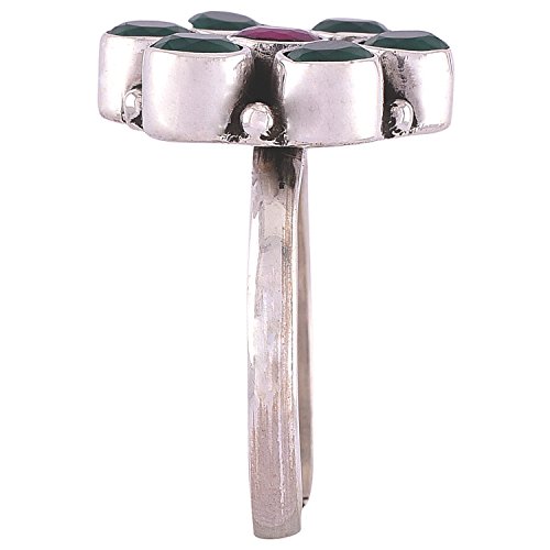 Peen Zone We Deliver The Actual Jewelry Women's 92.5-925 Sterling Emerald Ruby Toe Ring Leg Finger Rings Silver #TOP2