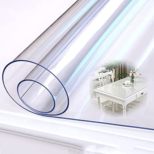 Cubierta transparente de PVC, mantel rectangular, protector de mesa de mantel de plástico para mesa de comedor, decoración de cocina para mesa de comedor, fiestas de camping, tapete transparente de Cover