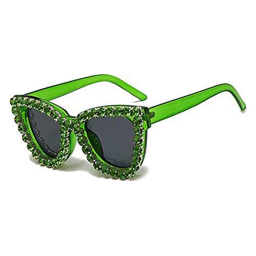 willochra cute Colorful Diamond Women Party Rhinestone Cat Eyes Gradient Sun glasses Shades for women2