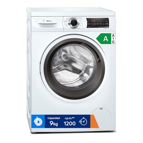 Balay - Lavadora, libre instalación, 9 kg, Programa Super rápido y Rápido/mix, Blanco, 3TS993BP, entrada estándar Balay - Lavadora, libre instalación, 9 kg, Programa Super rápido y Rápido/mix, Blanco, 3TS993BP, entrada estándar