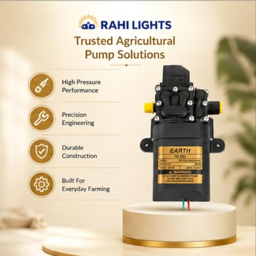 Image of 12V DC Diaphragm Water Pump for Battery Spray Pump, High Pressure Self Priming Motor, Agricultural Sprayer Replacement Pump, Thermal Protected (250 PSI | 10 LPM)