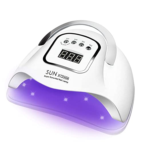 BEENLE Upgraded UV LED Nail Lamp, 280W Fast Nail Dryer Nail Curing Light with 66 Led Beads, Portable Handle Nail Dryer | 4 Timer Setting | Larger Space | Infrared Auto Sensor