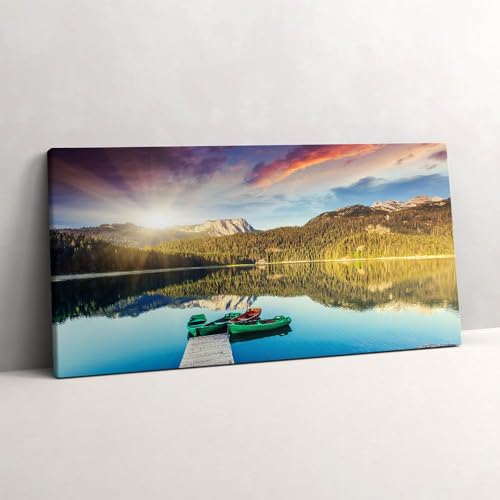 Peinture murale tableau photo sur toile paysage fluvial 120x60