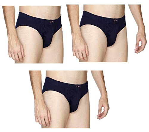 Image of Semantic Men's Solid Cotton Brief Underwear - Pack of 3