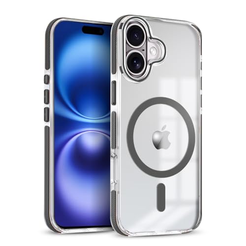 Image of MINTZZ ️ for iPhone 16 Case, Compatible with MagSafe, Military-Grade Protection, Yellowing Resistant, Scratch-Resistant TPU Back, Magnetic Phone Case for iPhone 16 Black
