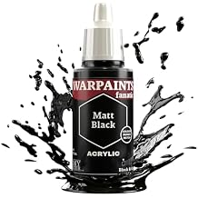 The Army Painter Warpaint Fanatics Matt Black Acrylics Miniature Hobby Painting with Fanatics Warpaint, Quality Paint for Miniature Wargaming