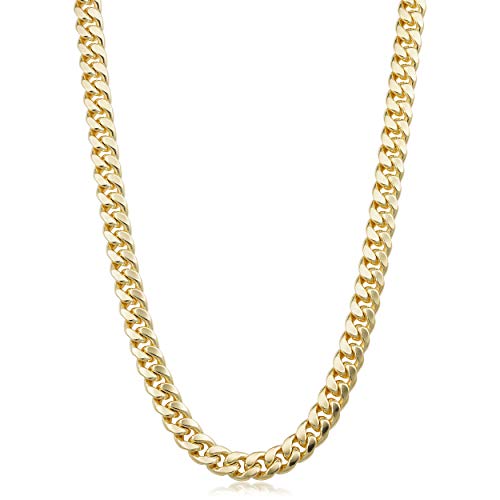 14k Gold Filled 8.1 Mm Miami Cuban Curb Link Chain Necklace (24 or 26 inch) | Chunky Link Jewelry for Men