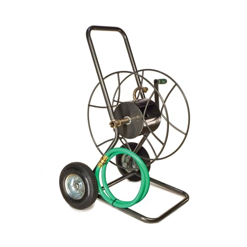 Yard Butler Hose Reel Cart with Wheels Heavy Duty 200 Foot Metal Hose Reel Suitable for Gardens, Lawns and Outdoor - IHT-2EZ