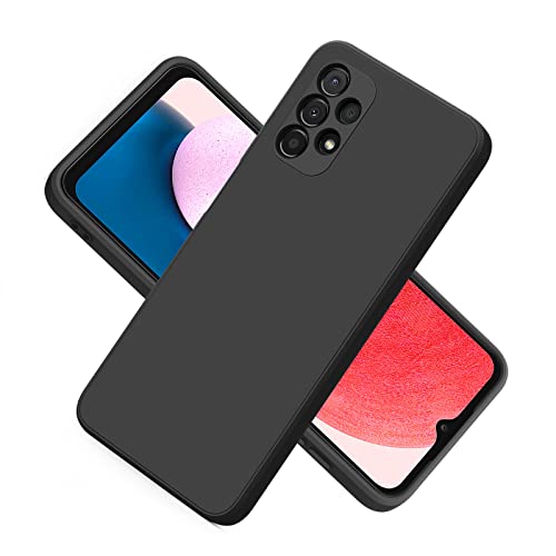 AK Funda para Samsung Galaxy A13 4G,Funda de Liquida Silicona con Forro de Microfibra Suave para Samsung Galaxy A13 4G(Negro)