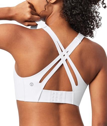 Image of Heathyoga Medium-High Support Sports Bras for Women Molded Cup Adjustable Strappy Sports Bra Supportive Bras for Yoga