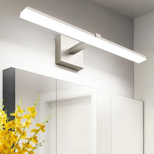 ZUZITO 24 Inch Vanity Lights for Bathroom Brushed Nickel Over Cabinet Arm Wide LED Bar 18W 1440lm...
