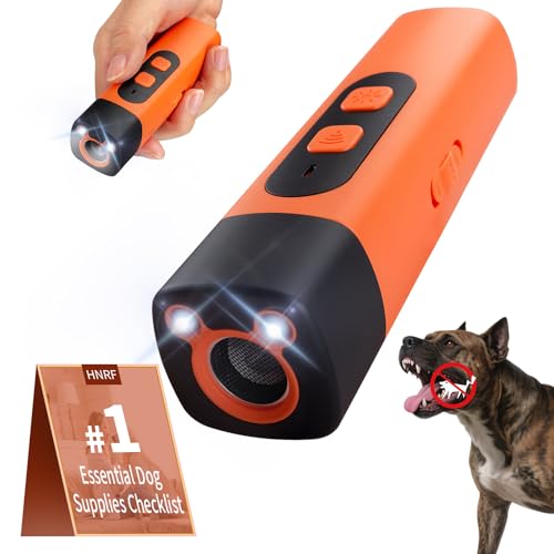 Dog Bark Deterrent Devices, Ultrasonic Anti Barking Device for Dogs, 50 FT Range Indoors Outdoors Stop Barking Behavior Training Correct Rechargeable, Portable Safe & Humane Bark Control for Dogs