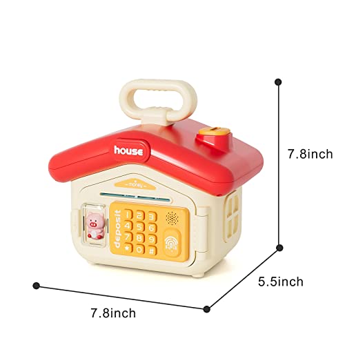 Electronic Piggy Bank Toys For Kids, Cute Atm Saving Machine Coin Money Box With Password & Fingerprint Simulation, Auto Scroll Paper Money, Christmas Birthday Gifts For Boys Girls #TOP5