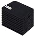Produktbild SINLAND 10 Stück Mikrofaser Waffel Küchentücher Blank Handtücher Waffelstruktur Geschirrtücher schnell trocknend Küchenhandtücher 40,6 x 61 cm schwarz