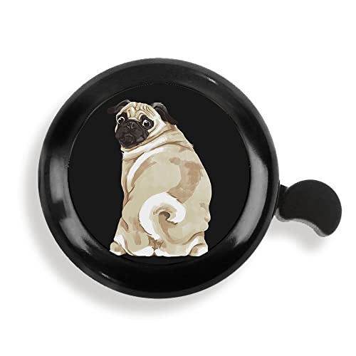 WIRESTER Black Aluminum Round Bike Bell, Classic Ring Bicycle Bell,