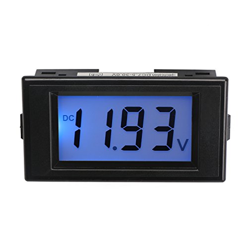 Voltmeter Digital Display, DROK Micro Voltage Meter DC 7.5V~19.99V 4 Digit LCD Voltage Detector 12V 9V Battery Volt Tester Module Gauge Panel for Automotive Car