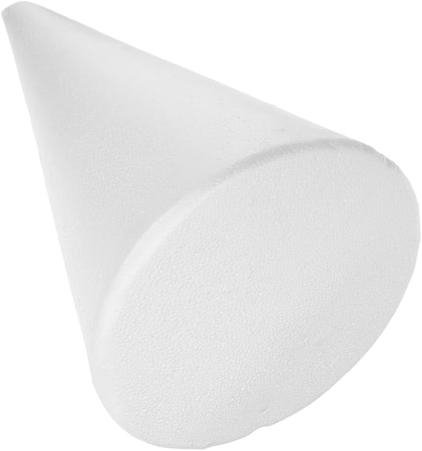 Foam Cone for DIY Christmas Tree Crafts Polystyrene Reusable Home Decor for Holiday Floral Arrangements and Party Centerpieces